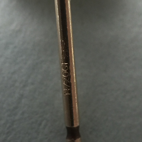 14k GF Tiny Cross Post Earring Stud - Picture 2 of 4